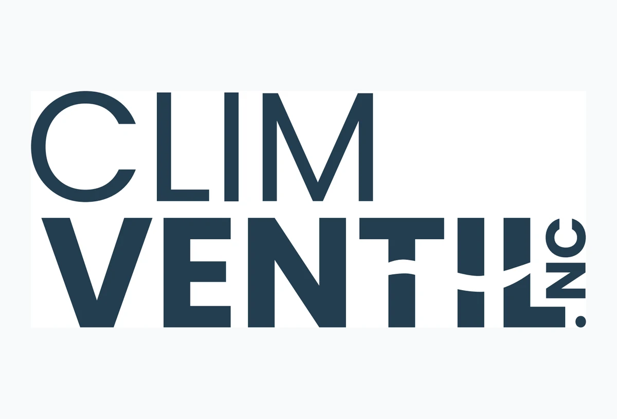 Logo vertical Climventil NC en bleu sombre
