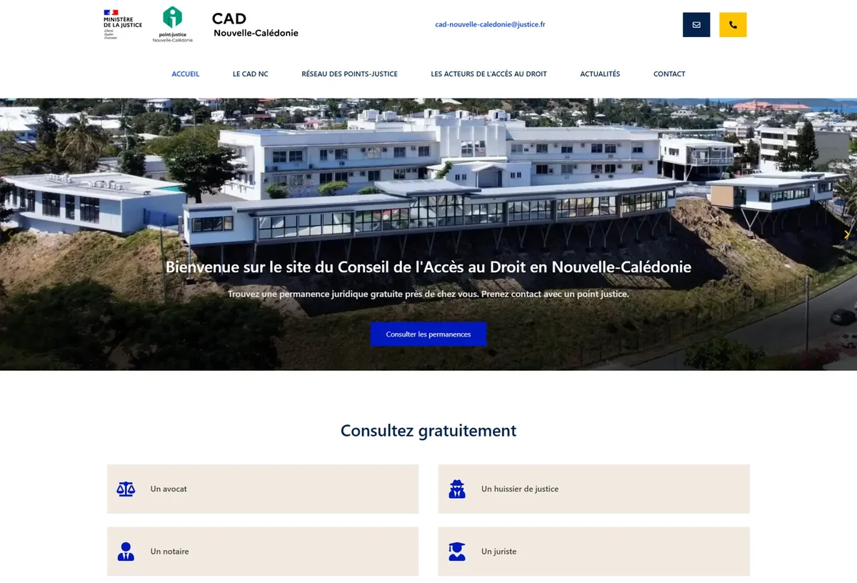 Accueil du Conseil de l’Accès au Droit avec accès aux permanences gratuites