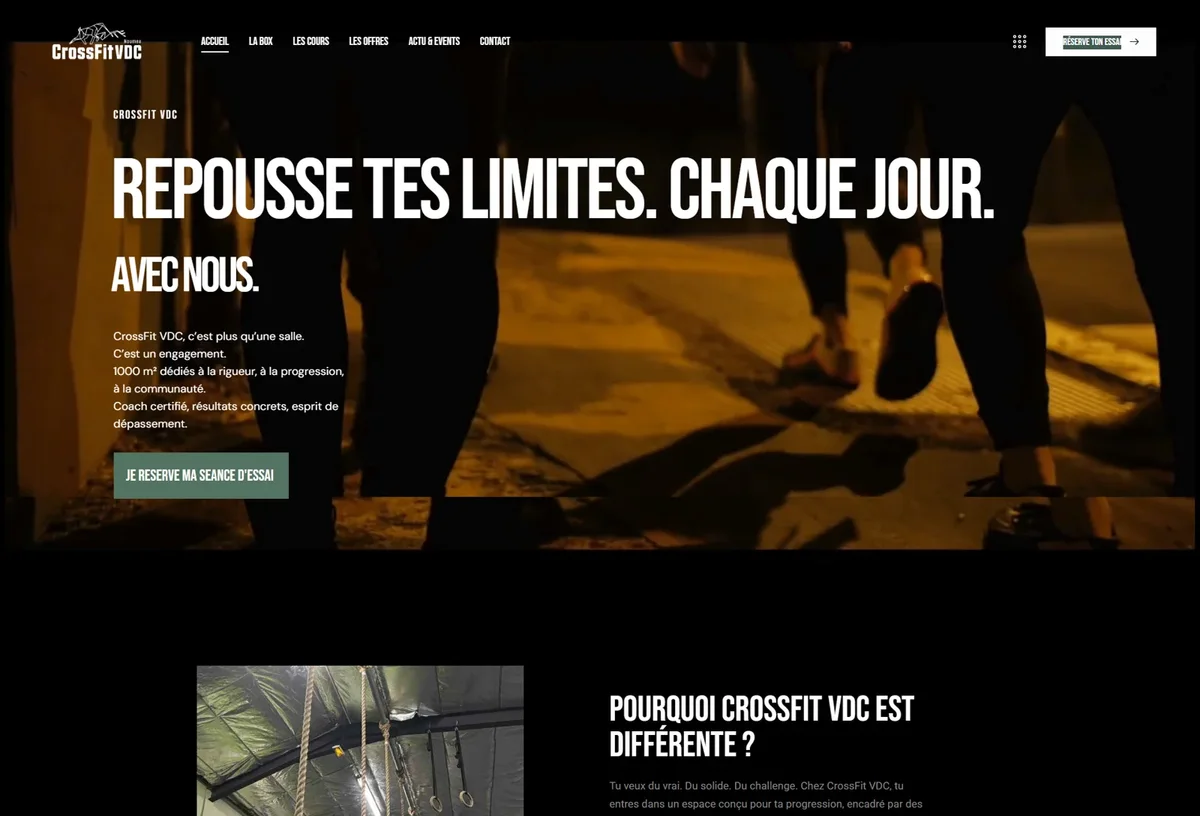 Accueil CrossFit VDC avec entraînement et demande de séance d’essai