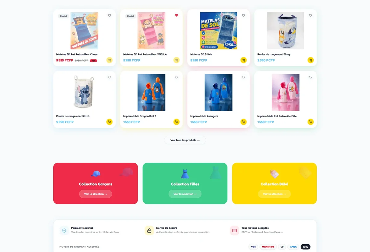 Catalogue Dreamy Shop et encarts de collections pour bébés et enfants