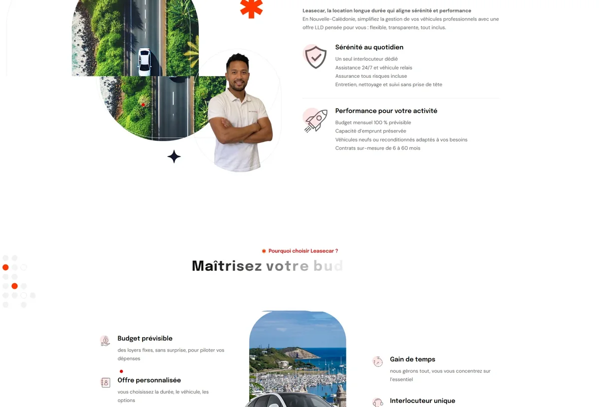 Présentation des services Leasecar et des avantages de la location