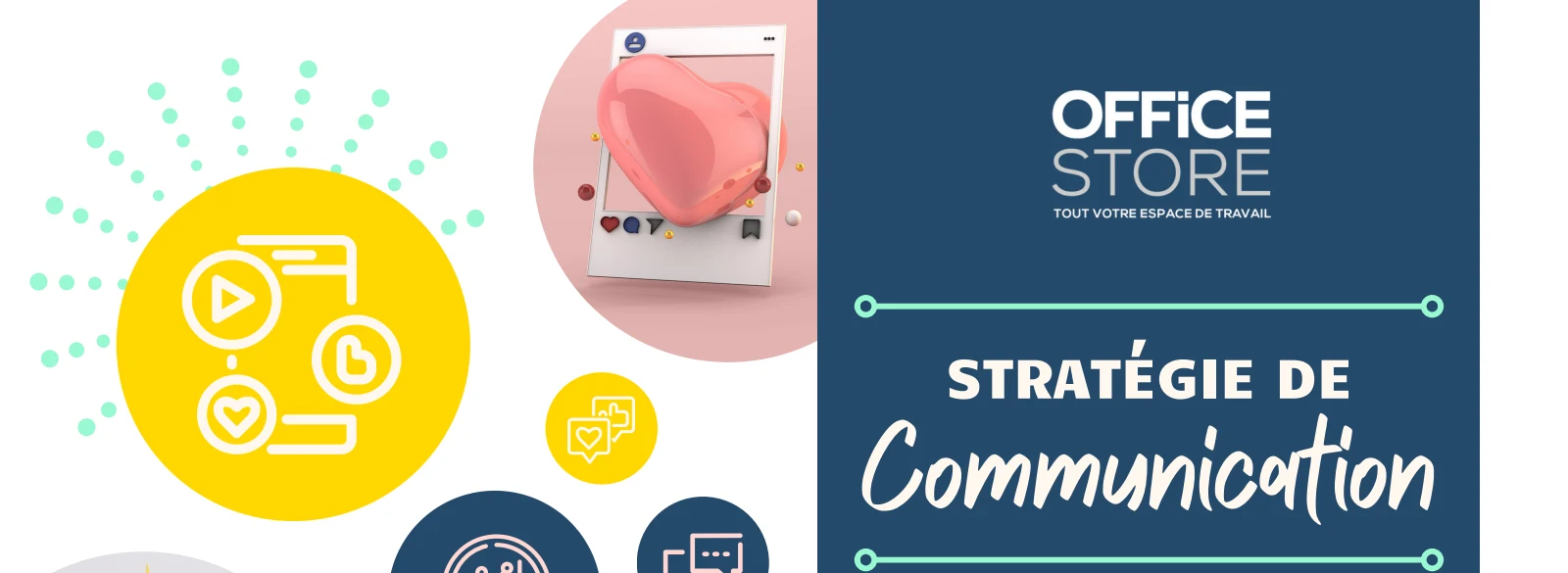 Couverture du support de stratégie de communication Office Store